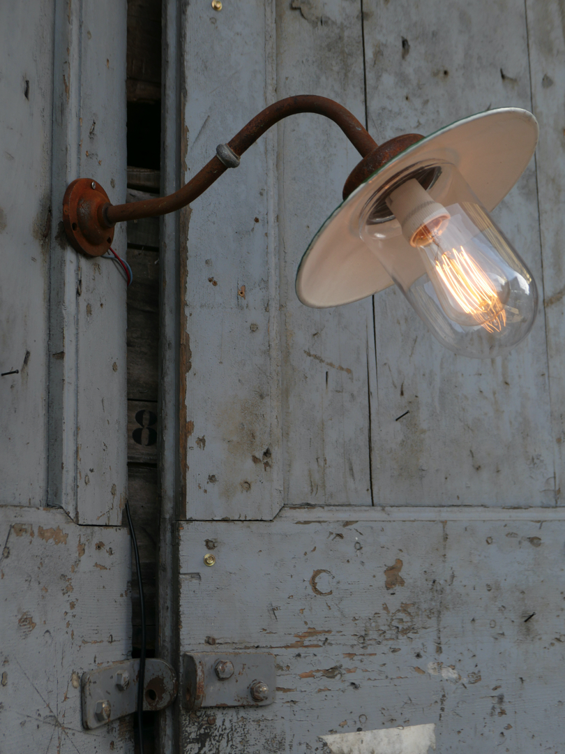 applique potence Lampe de cour, col de cygne exterieur semicourbé n°2